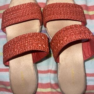 Old navy Orange Woven Slide Sandals